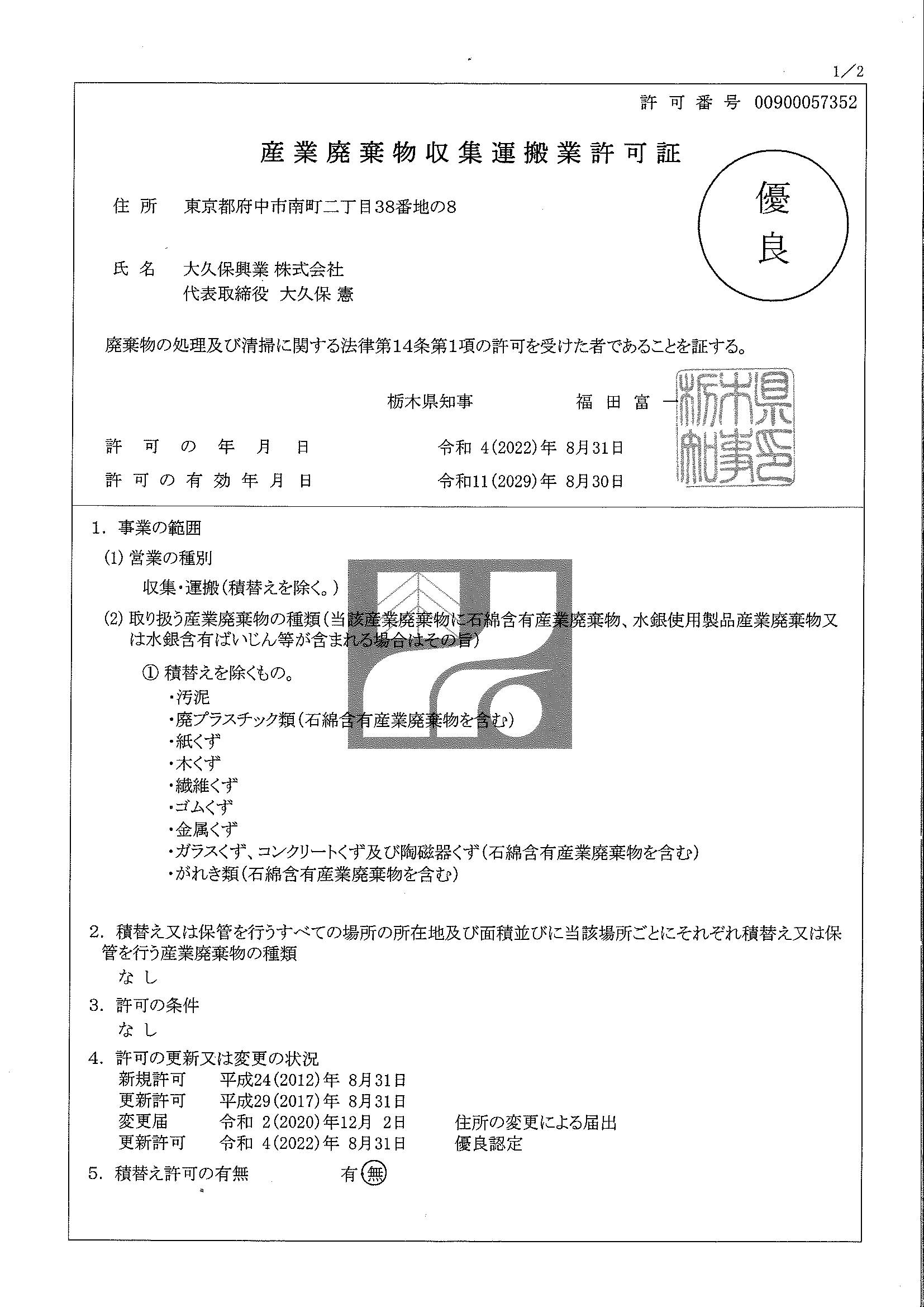 栃木県 第00900057352 号